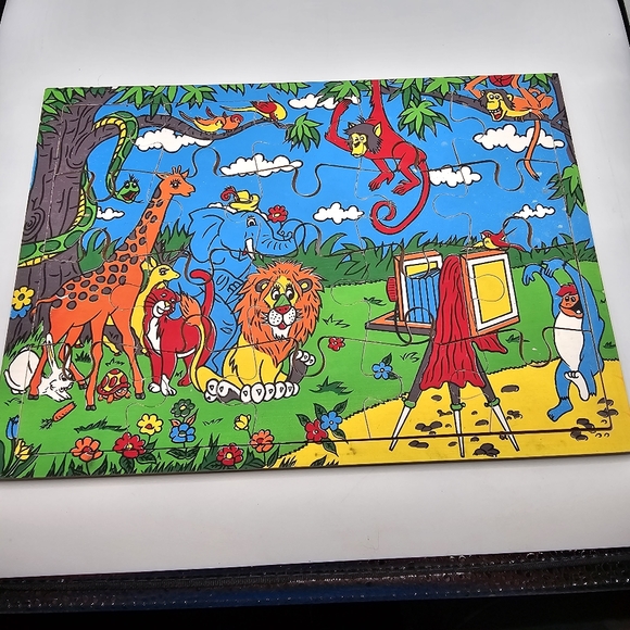 Lot of 4 Vintage Tray Puzzles 3 cardboard, 1 wood. Wrinkles, Alice in Wonderland - Picture 3 of 5